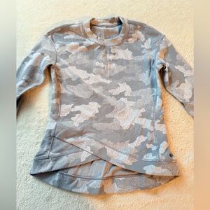 lululemon athletica Gray Camo Long Sleeve Top